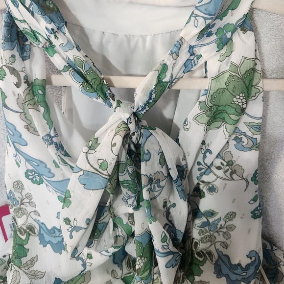 Vince Camuto Floral Milano Maxi Dress in Blue and Green Medium NWT - Picture 7 of 7